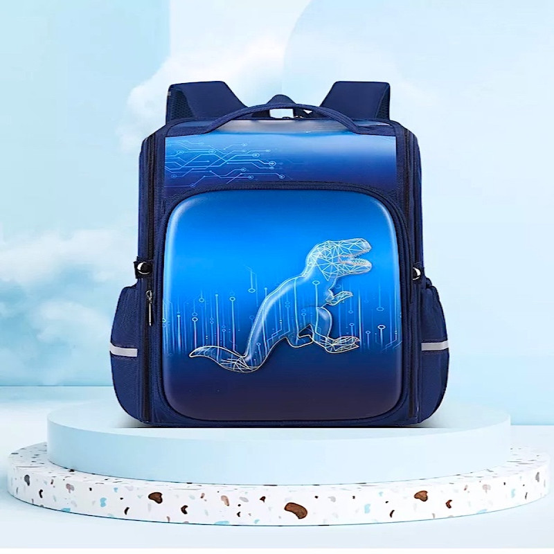 Boys School backpack Dinosaur Shaped Fashion Model Student Backpack Blue Dinosaur
